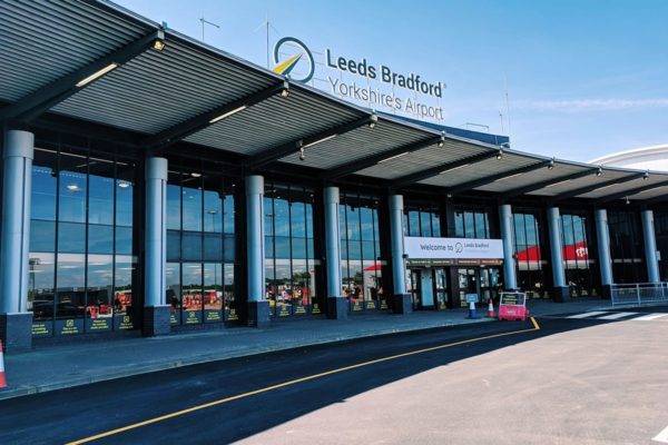 The front of Leeds Bradford Airport Terminal