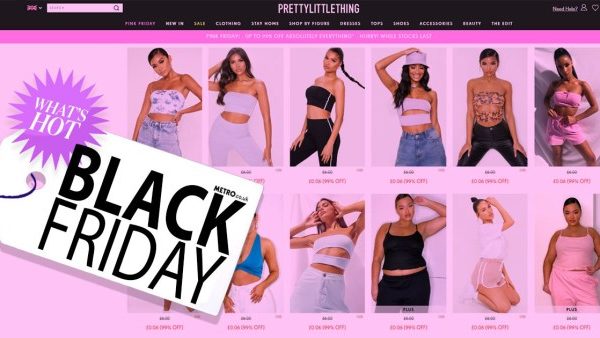 Sale banner for prettylittlething